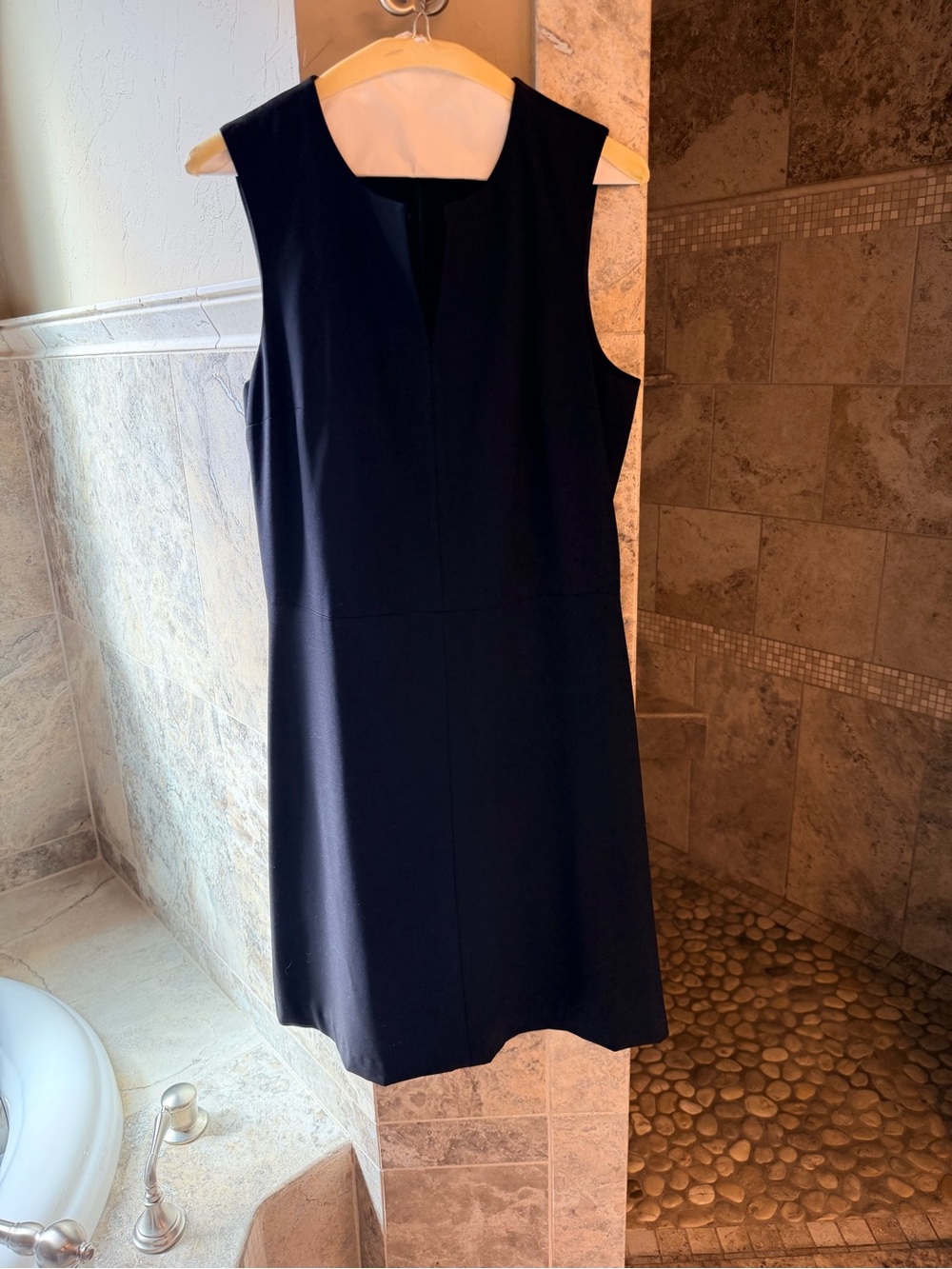 Theory Black Sleeveless Shift Dress